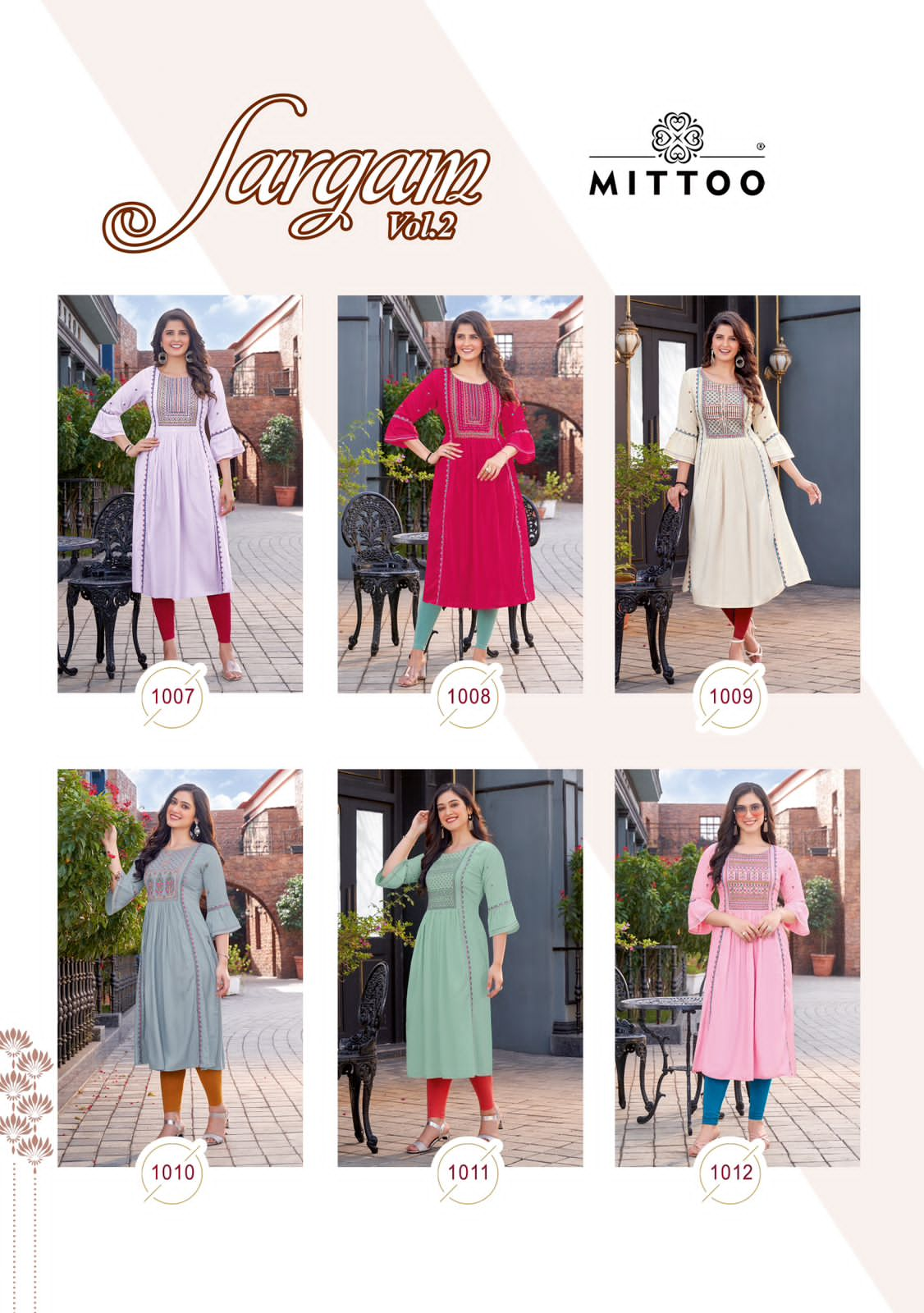 Sargam Vol 2 Mitto Rayon Designer Kurtis Catalog